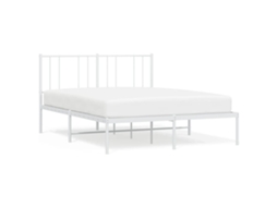 Bed Frame, Bed Frames Vidaxl Branco Aço (150 X 200 Cm)