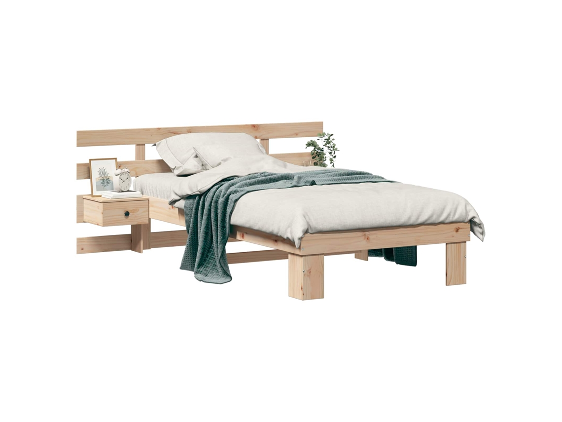 Estrutura da Cama com Cabeceira Castanho 80 X 200 Cm MAISON EXCLUSIVE