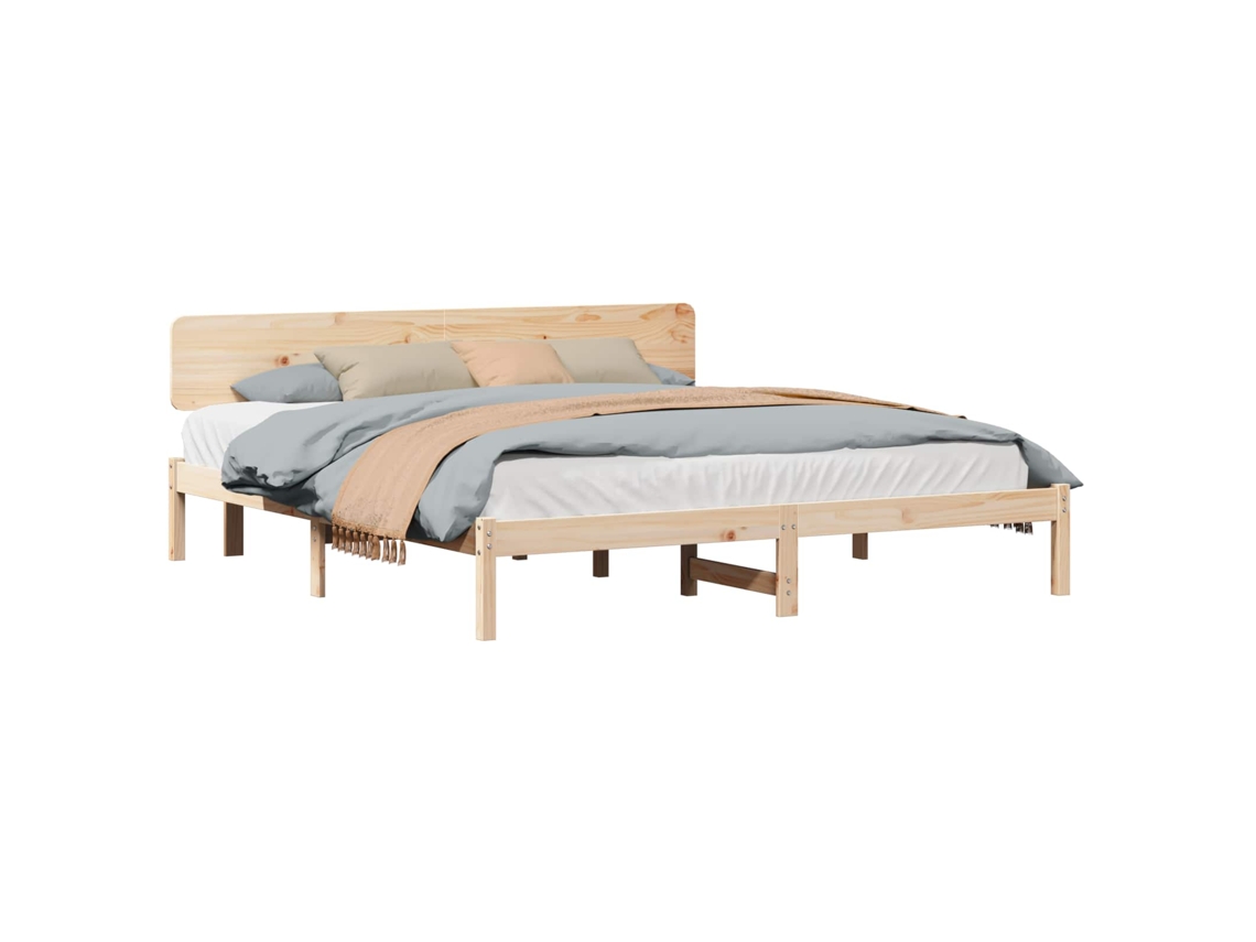 Estrutura da Cama com Cabeceira Natural 180 X 200 Cm MAISON EXCLUSIVE