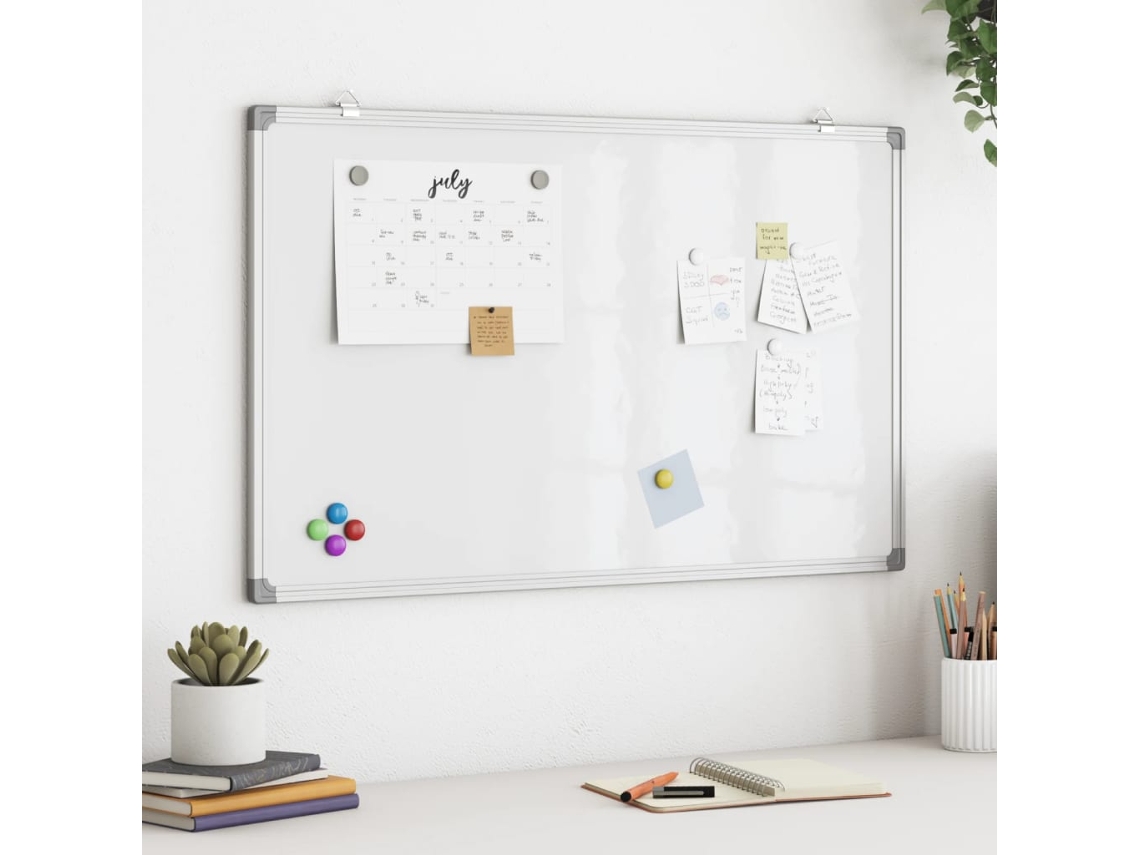 Vidaxl Quadro Branco Magnético 100x60x1,7 Cm Alumínio