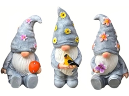 Miniaturas de Gnomos, Estátuas de Anões para Jardim, Ornamentos para Criar um Ambiente Agradável, 3 Gnomos Engraçados CHABERLU