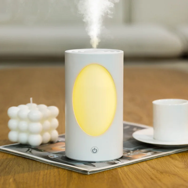 Umidificador De Ar (branco) De 600 Ml, Recarregável Sem Fio Com Luz Led Colorida.