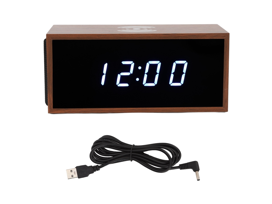 2026 despertador Digital Carregador Sem Fio com Display Led
