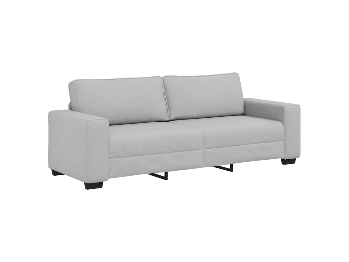 Sofá de 3 Lugares 220x77x82 Cm Tecido Cinzento Nublado MAISON EXCLUSIVE