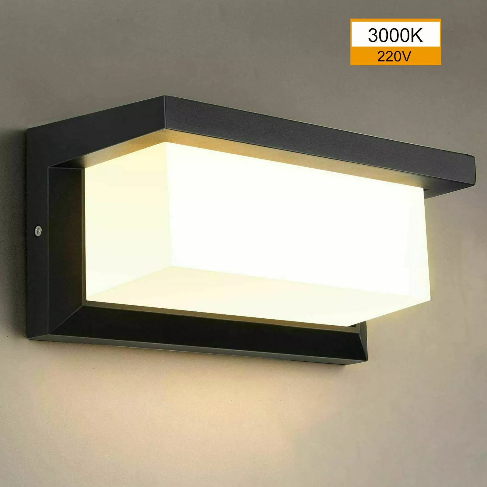 Luminária De Parede Led Moderna Para Áreas Externas, Luminária De Jardim Ip65 SUNNY SPACES (luz Branca Quente)