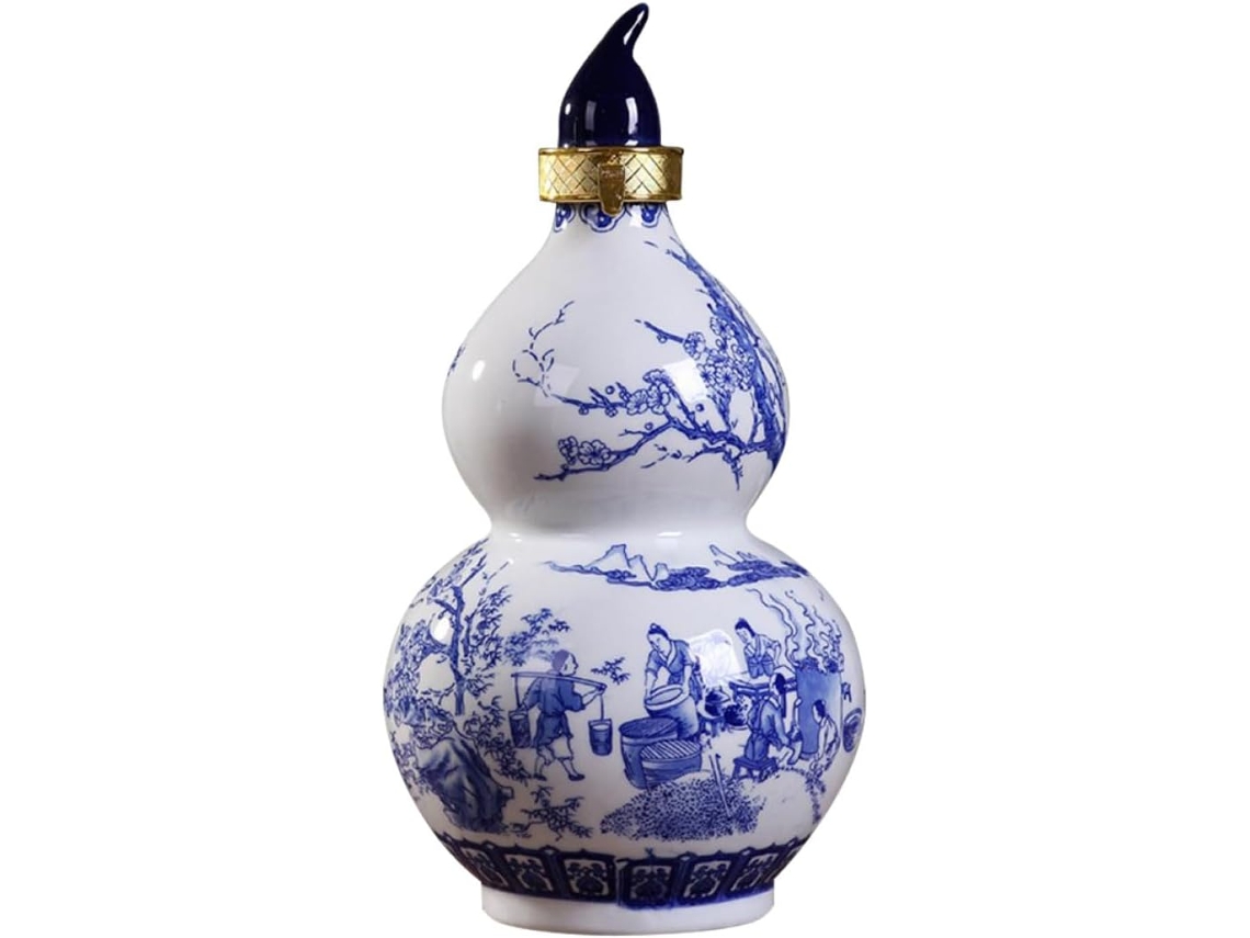 Cabaça De Cerâmica Para Beber Com Tampa Hermética, Jarra De Vinho Portátil, Recipiente Para Armazena Gokoco