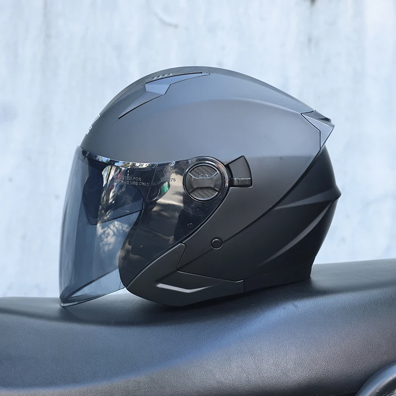 Capacete De Motocicleta (m)abs 3/4, Certificado Dot, Resistente A Impactos E Ao Vento.