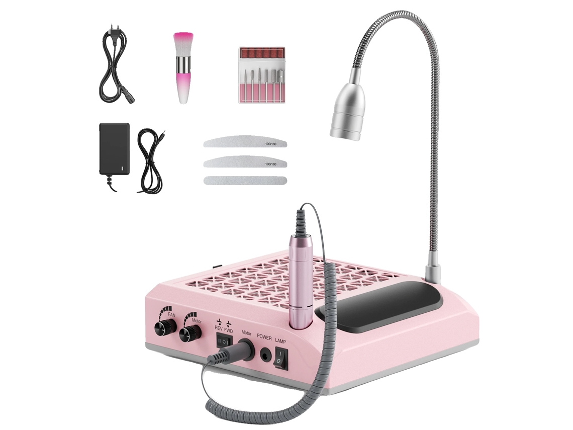 Máquina De Unhas, Funcionalidade 4 Em 1, Sucção Poderosa, Rosa