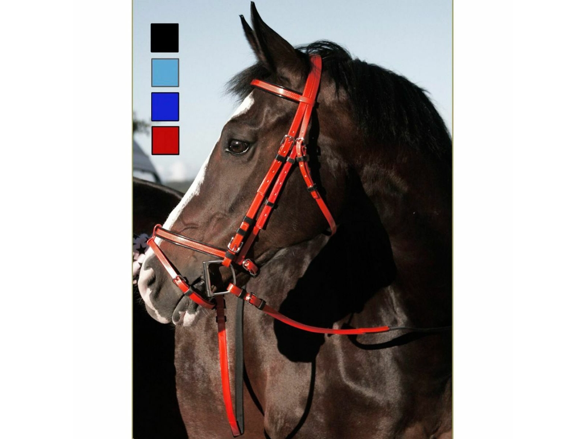 Cabeçotes para Cavalos em Pvc com Rédeas de Borracha Daslö