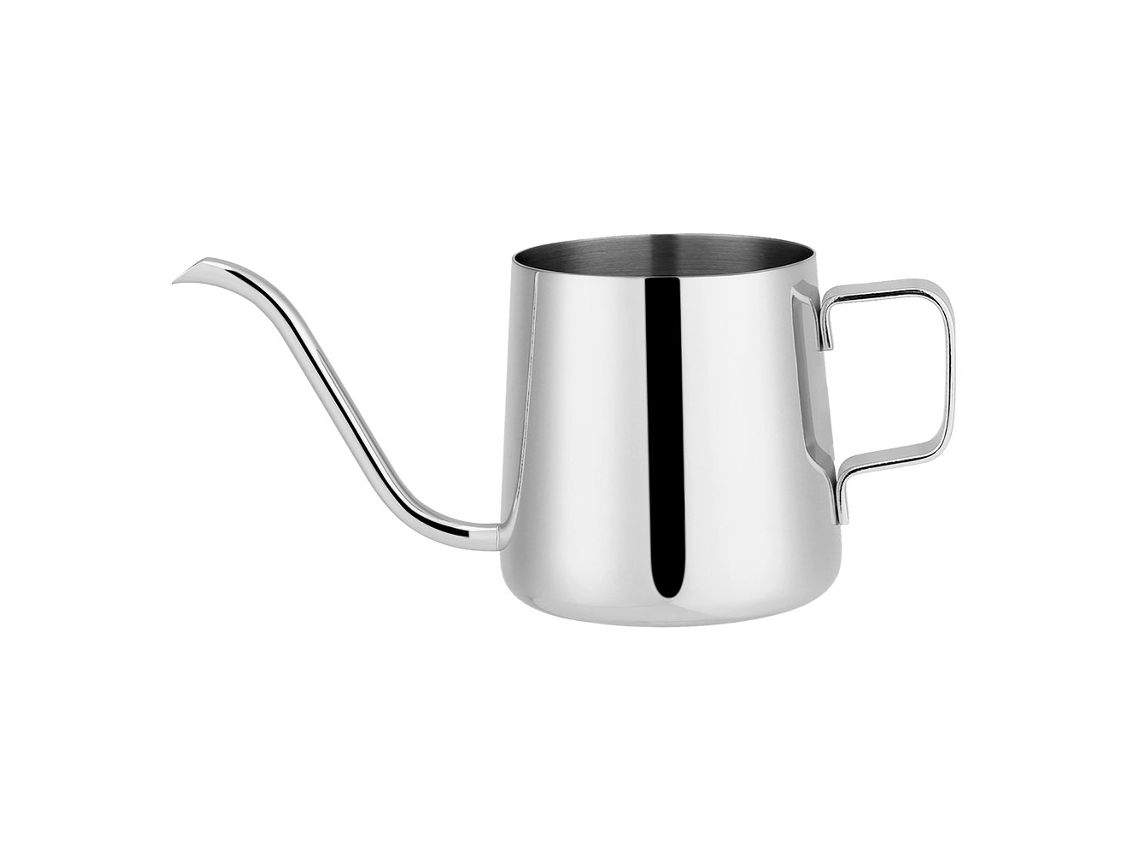 Cafeteira De Aço Inoxidável Com Bico Longo E Pescoço De Ganso, Chaleira, Xícara, Utensílios Para Chá Brilvibera (prata 350 Ml)