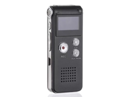 Lurelia Gravador De Voz Digital 8gb Com Usb Recarregável, Reprodução Mp3 Para Reuniões, Aulas, Entrevistas - Preto