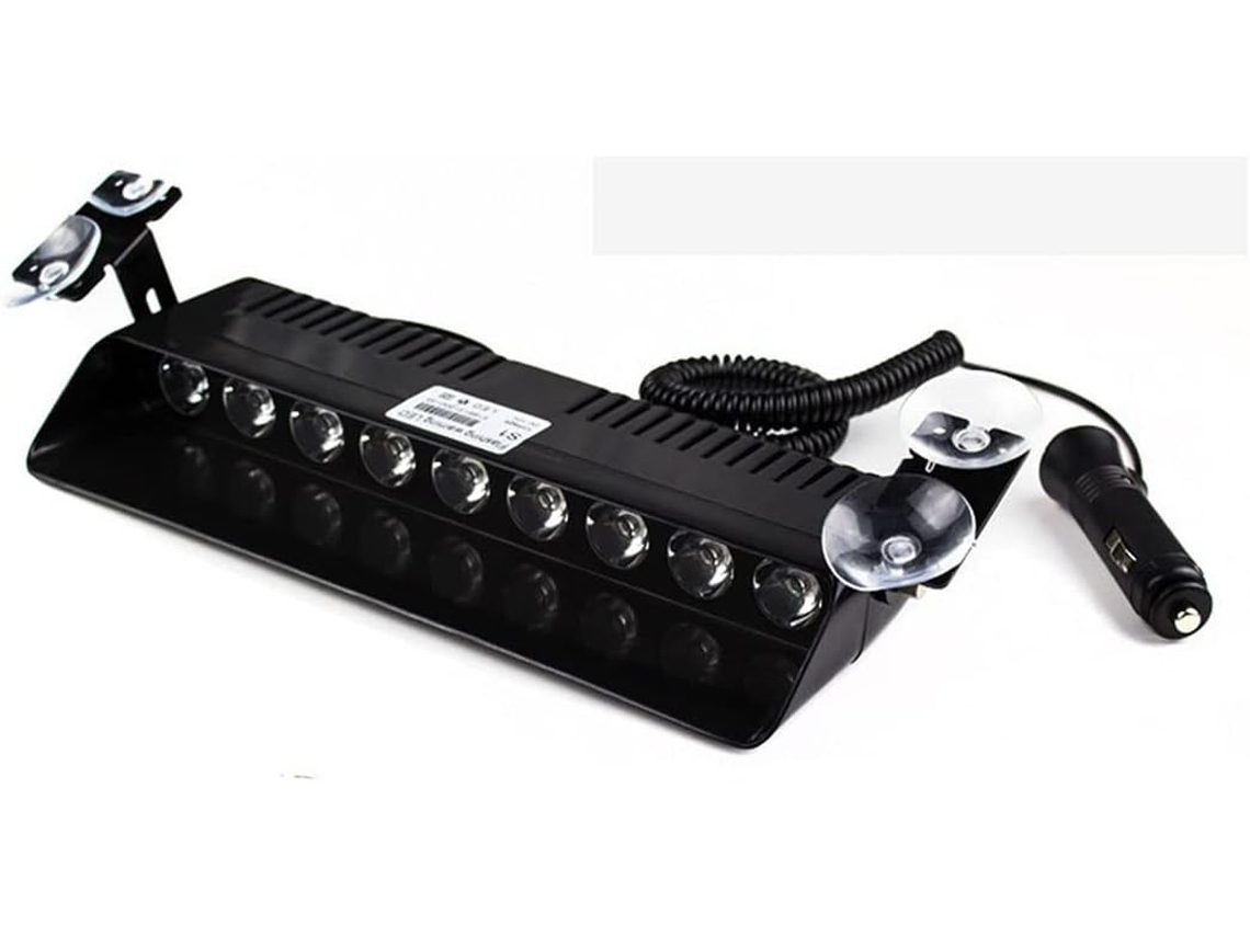 Luz De Advertência Para Brisa Com 9 Leds, 9w, 12v, Para Painel De Carro, Luz Estroboscópica De Emergência Amarela Branca