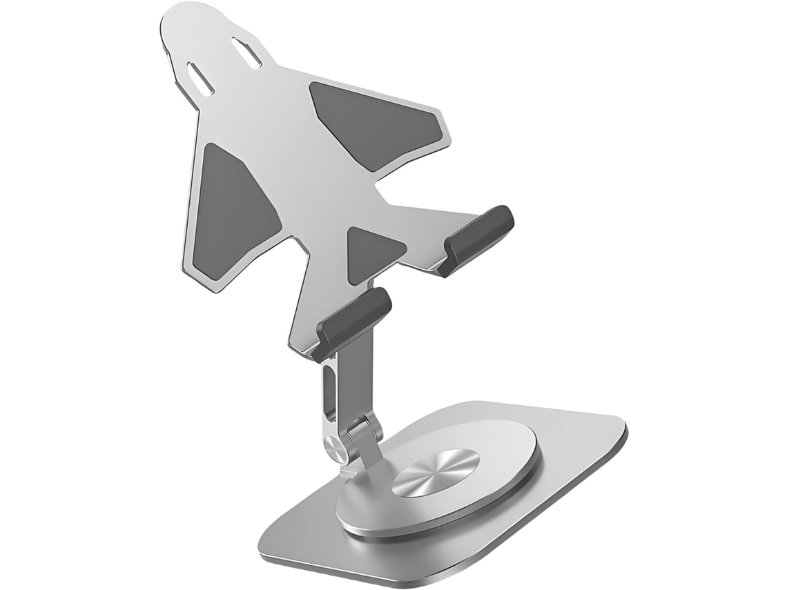 Suporte Giratório De 360 Graus Em Liga Alumínio Para Smartphones E Tablets, Com Design Dobrável