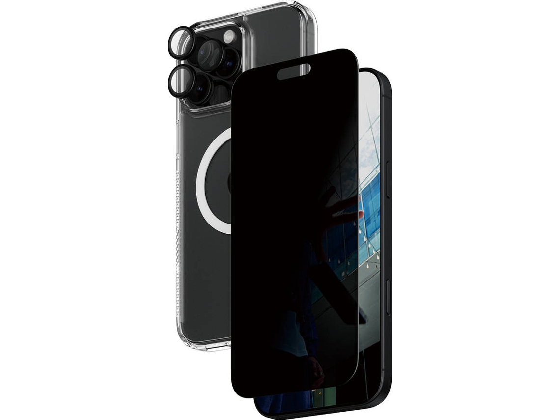 Bundle Proteção 3 em 1 PANZERGLASS iPhone 16 Pro Max (Capa + Película + Protetor Câmara)