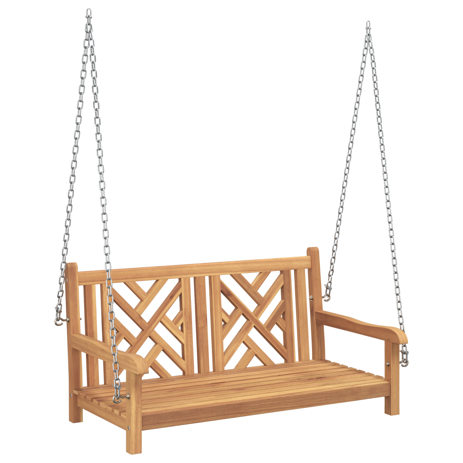 Conjunto 1 Banco De Exterior Vidaxl Castanho Madeira De Teca Maciça (114 X 60 X 64 Cm)