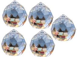 Conjunto De 5 Pingentes De Cristal Transparente Para Lustres E Decorações.