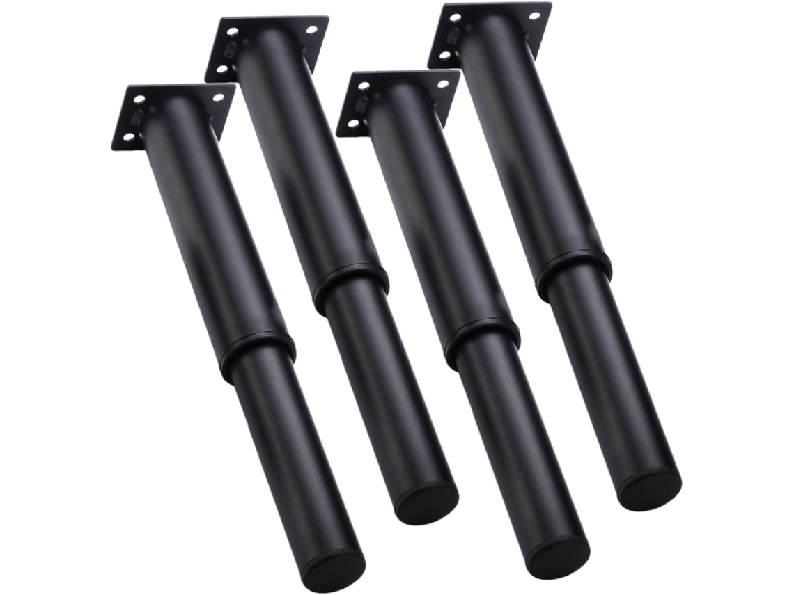 Lurrose Conjunto De 4 Pés Apoio Ajustáveis Em Altura Para Móveis, Com Almofada Antiderrapante Para Sofá