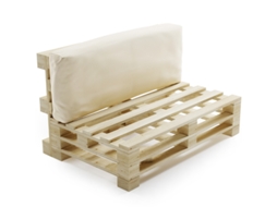 Assento Almofada Amovívelpara Paletes Poliéster Bananair 120x40cm Bege