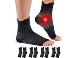 Conjunto De 4 Pares Tornozeleiras Compressão, Ideais Para Esportes E Uso Diário, Respiráveis