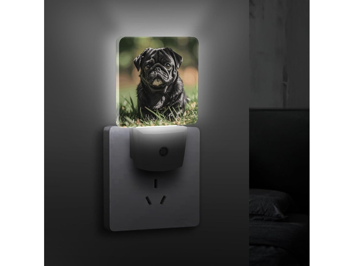 Luz Noturna Com Sensor Crepuscular, Preta, Quarto, Banheiro, Cozinha, Escadas E Corredor