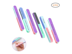 6 Pçs Bloco De Lixamento De Unhas Artístico Manicure 7 Superfícies Duraveis Para Arquear E Polir Unhas