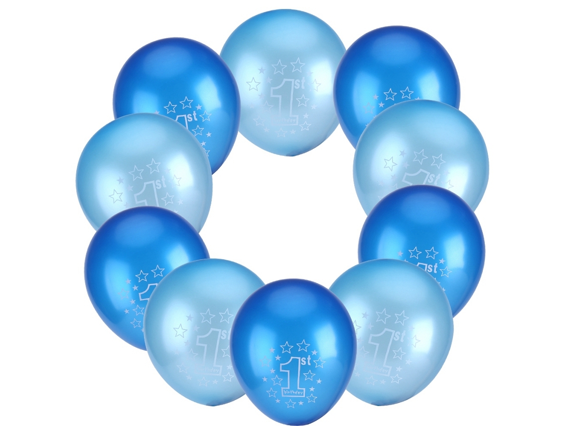 Laxiscreed Pacote Com 10 Balões De Látex Azul Para Festas E Aniversários De Bebé