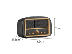 Caixa De Som Bluetooth Retrô, Caixas De Som Vintage Sem Fio, Caixa De Som Recarregável Yunzii