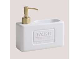Dispensador de Sabão para cozinha SKLUM (16 cm x 18 cm x 6,5 cm - Cerâmica - Branco)