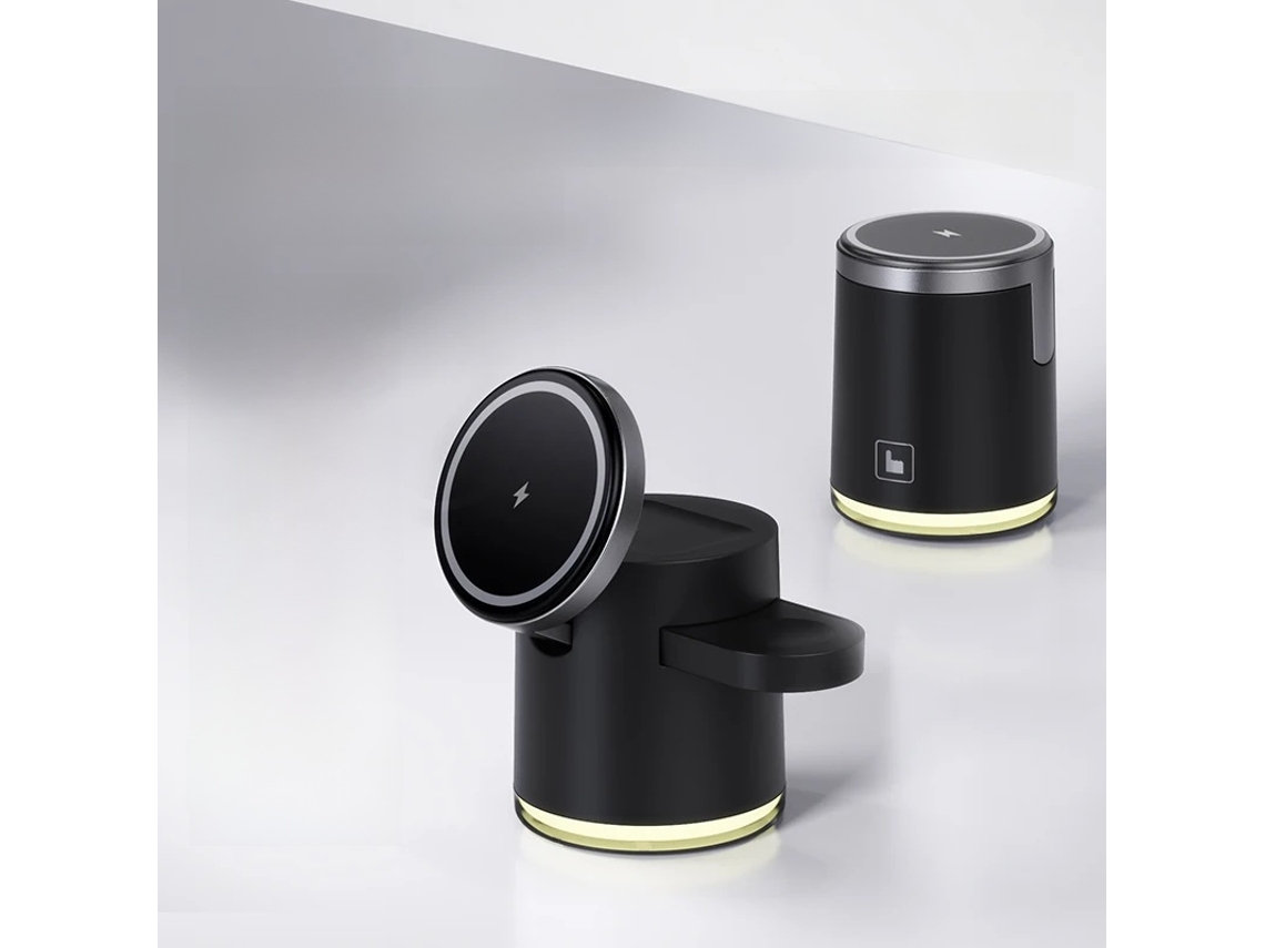 Carregador Sem Fio Rápido 3 em 1 MDUG (preto)
