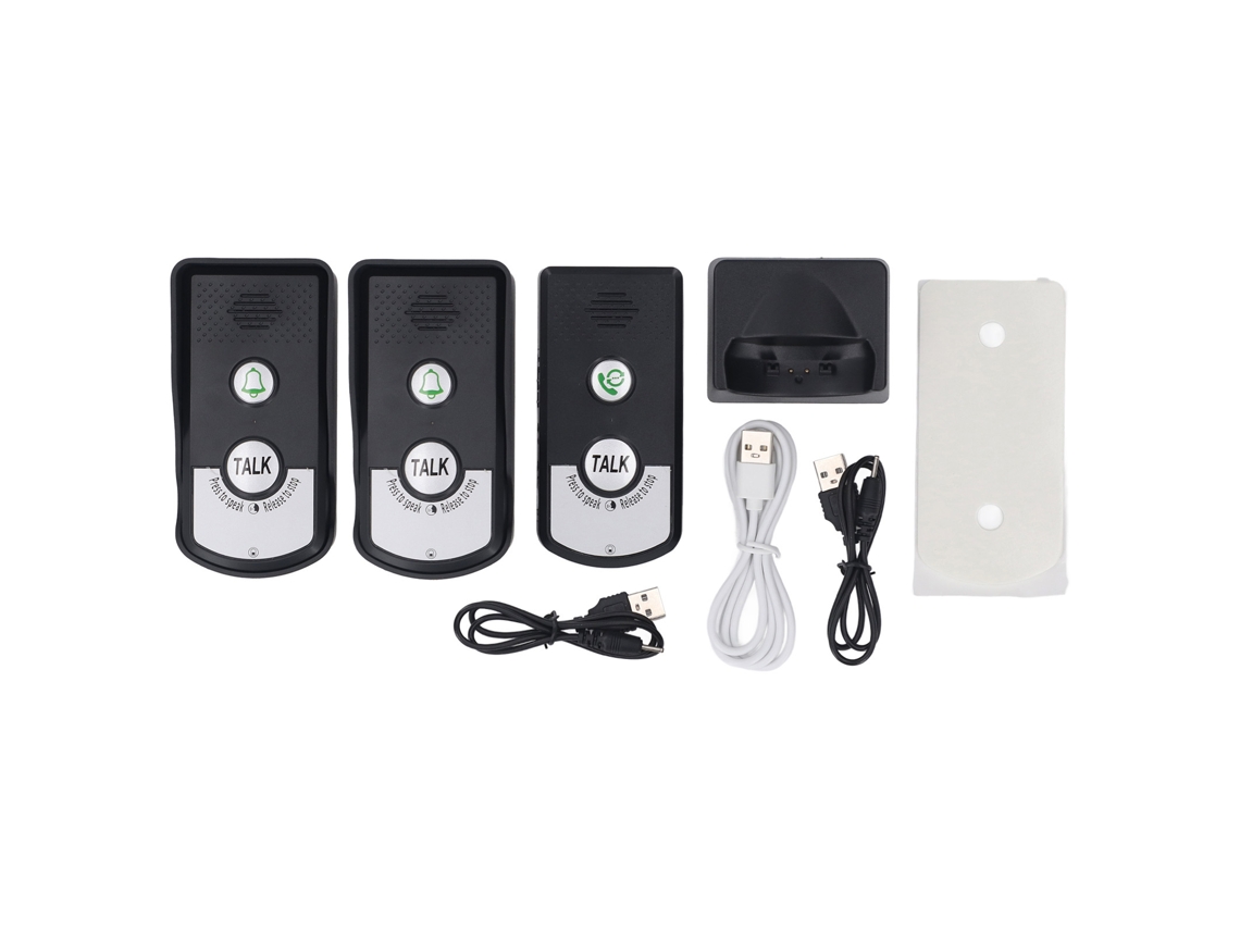 Campainha Intercom Sem Fio IP54 1000m Kit Casa 2 Vias 410-490MHz S/MARCA