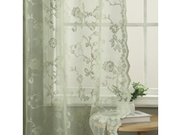 Elegant Floral Lace Sheer Curtains, Semi-transparent, Suitable For Living Rooms, Bedrooms, And Balconies (132x160cm)