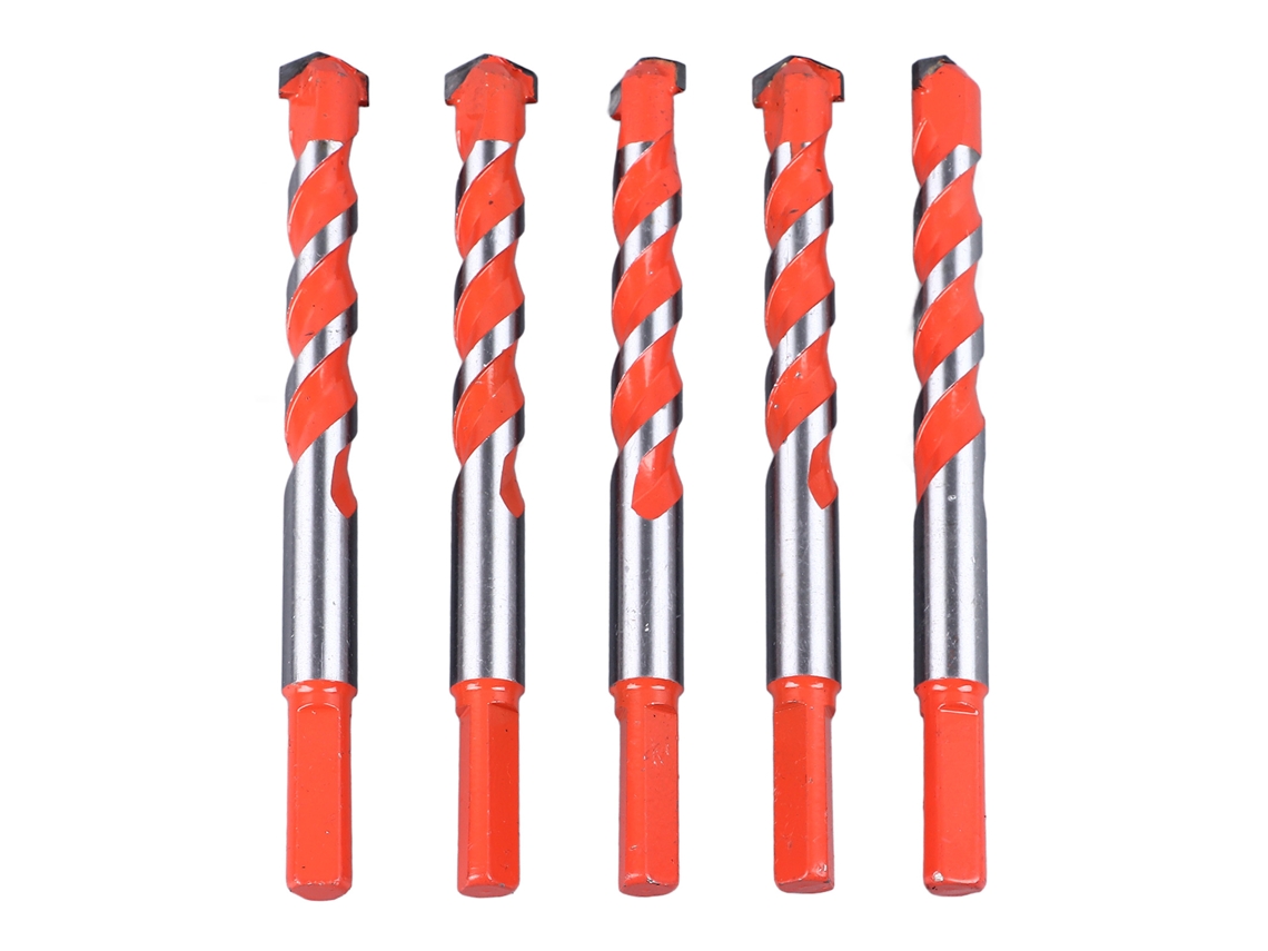 5pcs Brocas Helicais 16.2mm Cabo Triangular Reto Metal Duro Para Clinker Mármore Cerâmica Concreto