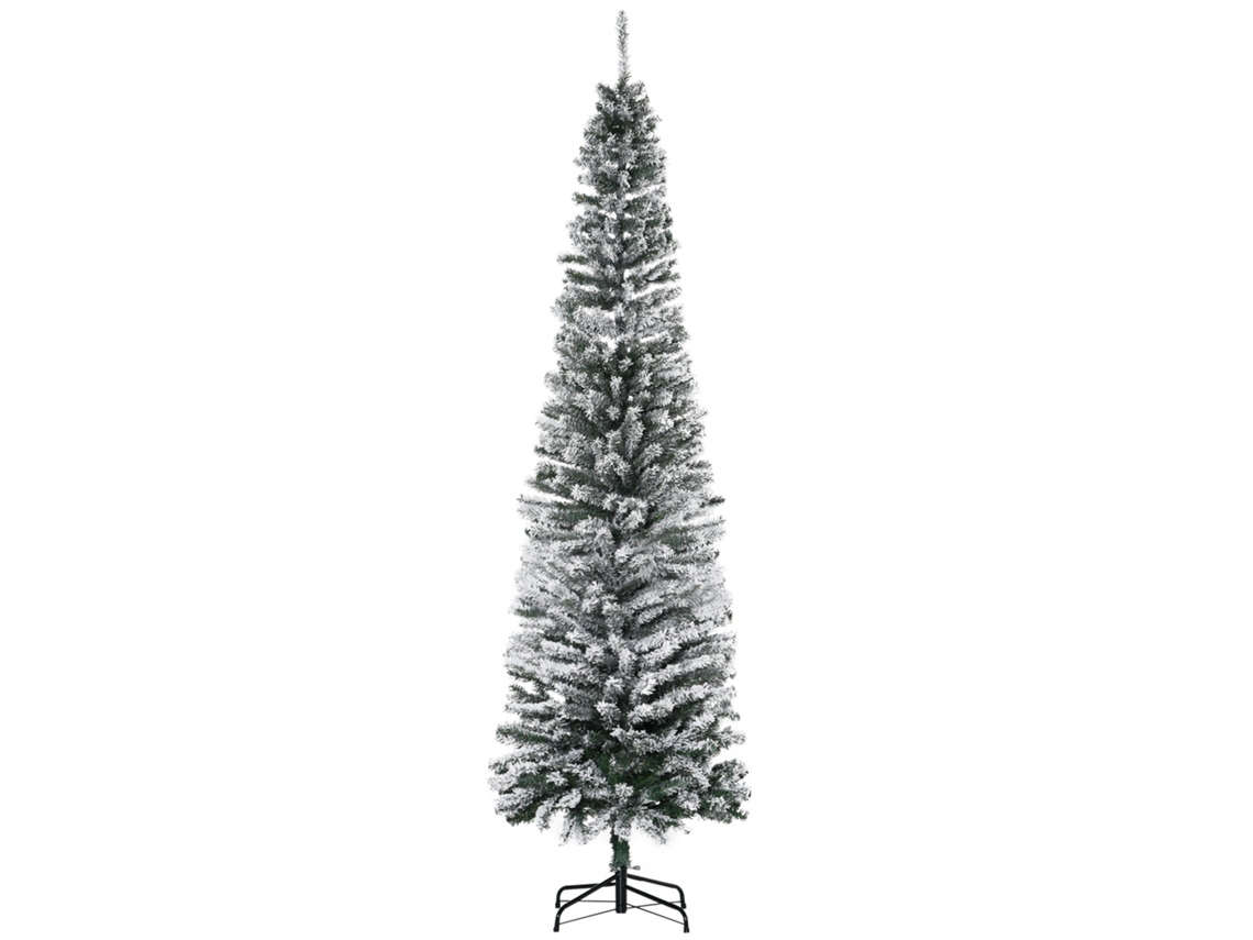 Árvore De Natal Pvc E Aço Cor Verde Ø68x225 Cm Homcom