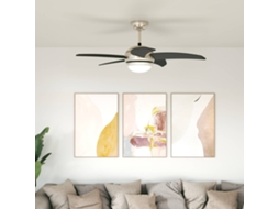 Vidaxl Ventoinha De Teto Com Luz E Comando À Distância Ø 110 Cm