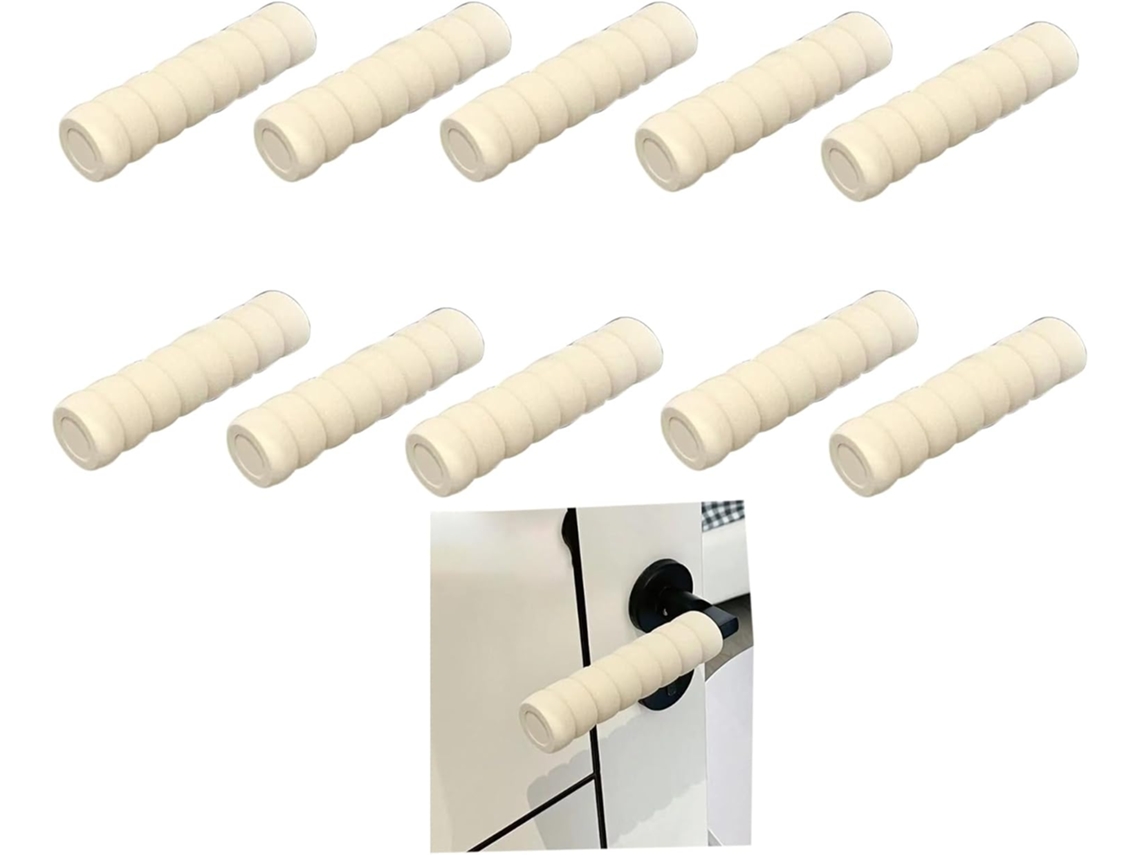 Protetor De Maçaneta, 10 Unidades, Branco, 5, 4 Polegadas, Eva, Anticolisão E Antiestático Para Casa Escritório 10