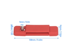 Bloco de distribuição de barramento de 12 posições com tampa, 48 V CC, 150 A, vermelho, para caravanas e iates