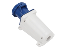 Tomada industrial aberta IP67 de 3 pinos, PP e latão, azul, à prova d'água, 220V-380V