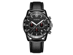 Relógio Ochstin 6117 Fashion, Casual, Em Couro, Para Esportes Ao Ar Livre, Resistente À Água (preto)