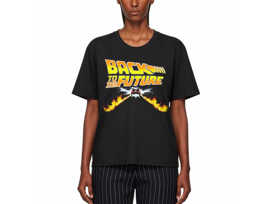 Rockinstone Back To The Future Movie Btf Car Black Adult T-shirt Size:s