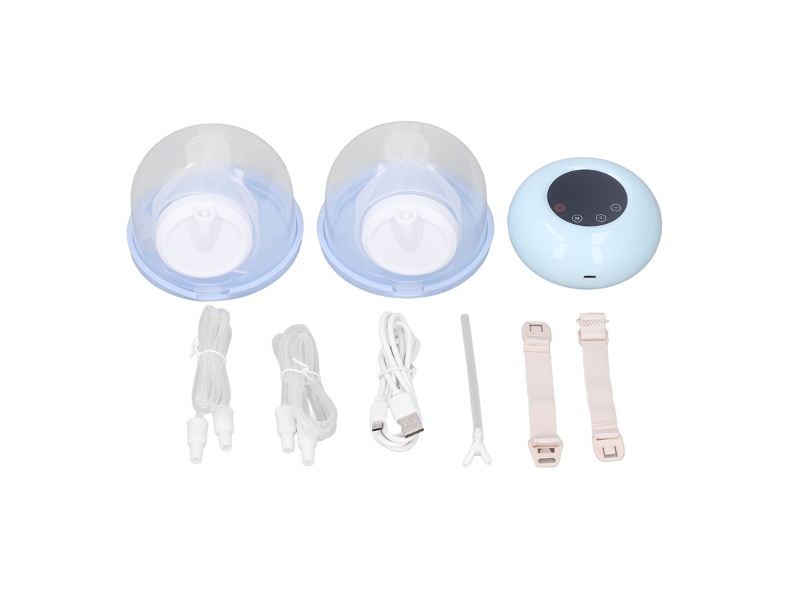 Bomba de sucção dupla elétrica Leite Strip, 3 posições, 9 níveis de sucção, previne refluxo, portátil, azul, BRILVIBERA