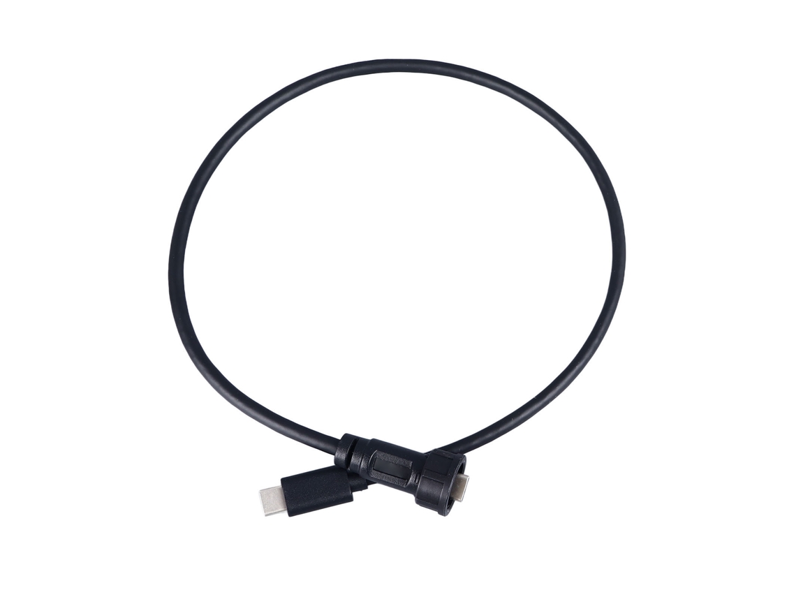 Cabo Plug Conector Macho Usb C 3.0 Industrial Pa66 À Prova D'água 0.5m E10 Snap Joint
