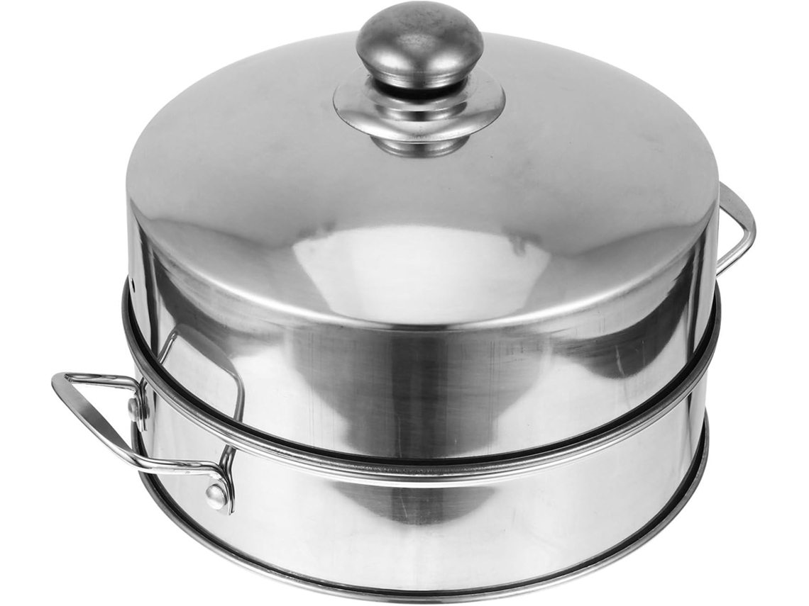 Cesto Para Cozinhar A Vapor Em Aço Inoxidável, 24 Cm, Com Tampa, Utensílio De Cozinha Prático Para A Gokoco