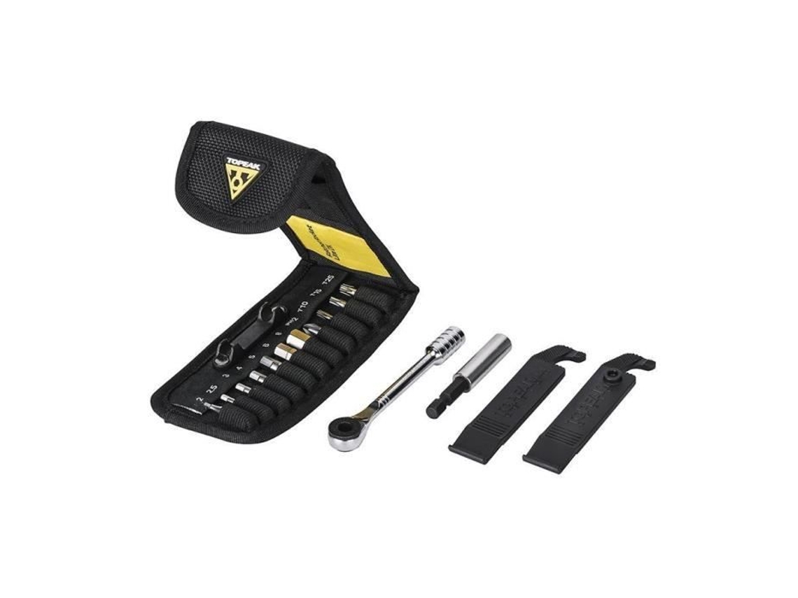 Ferramenta Topeak Kit Mini Ferramentas Ratchet Rocket Lite Dx Conjunto De Chaves Multiesportivo Preto