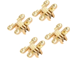 Conjunto De 4 Suporte Mesa Em Liga Zinco Dourado, E Fácil Para Mesas