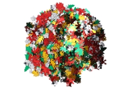 Confetes Natal 100g Pvc Formas Árvores Renhos Anjo