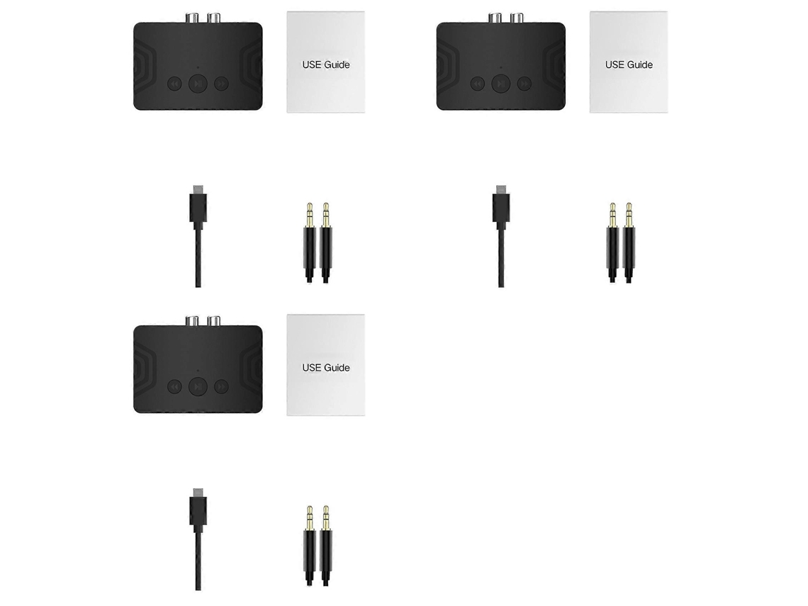 Receptor De Música Bluetooth 3x 5.3, Adaptador Bluetooth, Receptor De Áudio Bluetooth Sem Fio, Receptor De Alto-falante Bluetooth