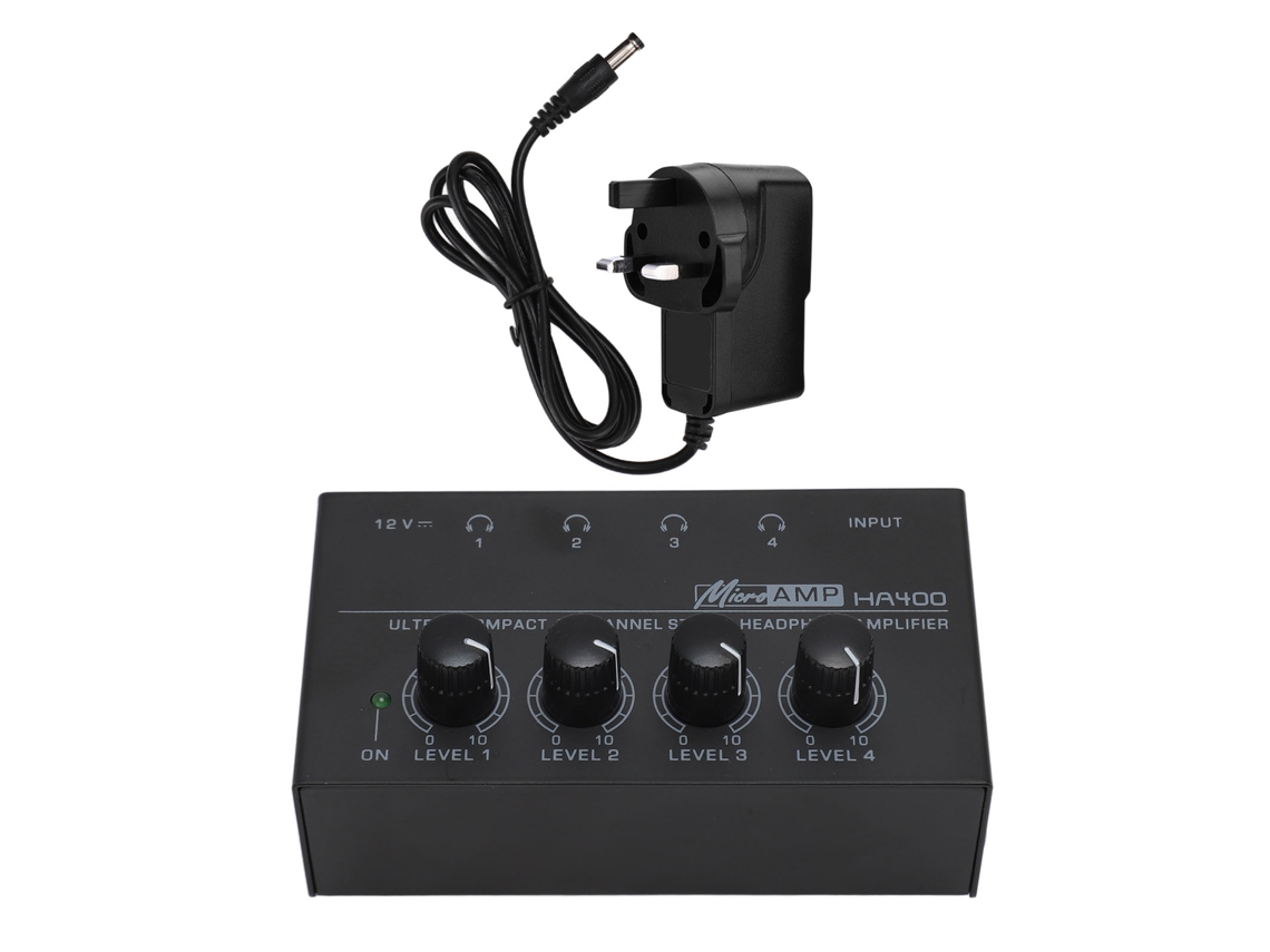 Amplificador de Fones LAXISCREED 4 Canais Baixo Ruído