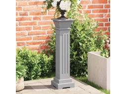 Vidaxl Suporte P/ Plantas Pilar Quadrado 17x17x66 Cm Mdf Cinzento