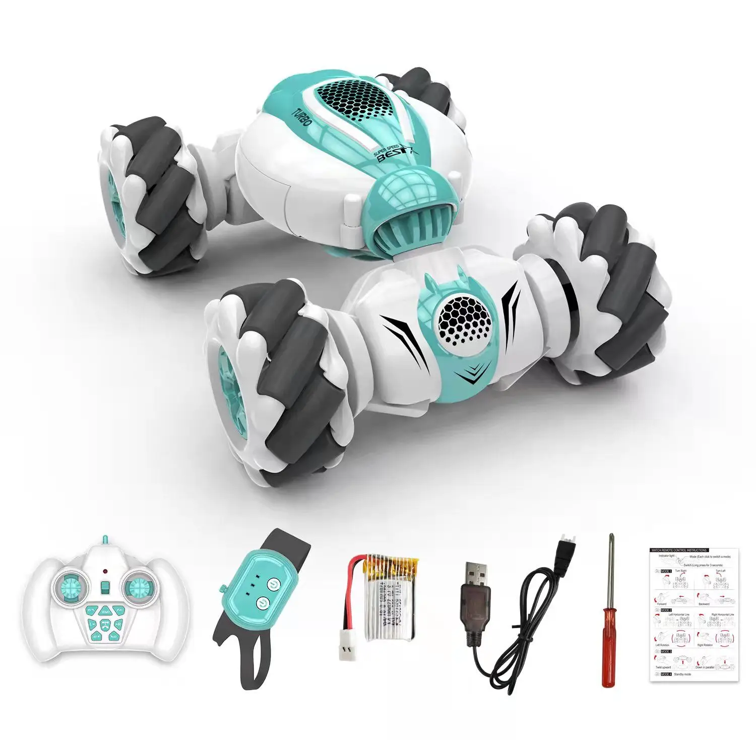 (green Watch) Carro De Acrobacias Com Controle Remoto 2.4g, Sensor De Gestos, Brinquedo Elétrico, Carro De Drift Com Controle Remoto