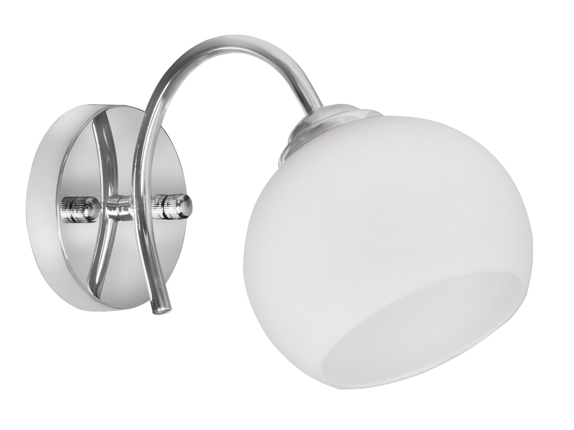 Luminária de parede simples clássica Irma Nickel E27 para sala de estar Activejet